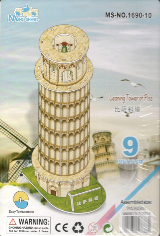 48134-10 3D puzzle SUN-VĚŽ PISA